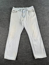 Lee Jeans Men  s 36x29 Light Wash Denim Straight Leg 100 Cotton Vintage USA