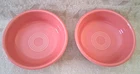 Lot of 2 Homer Laughlin small 5.1/2 Inch Fiesta FLAMINGO Pink Salad/Cereal Bowls