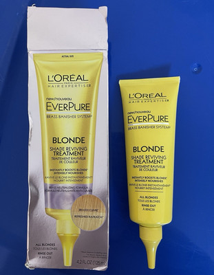 L'Oréal EverPure Blonde Shade Reviving Treatment Brass Neutralizing Vegan 4.2oz