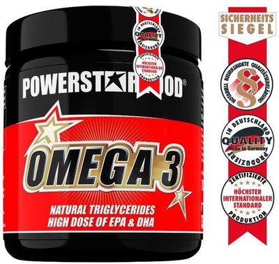 Powerstar Food OMEGA 3 Fettsäuren - Fischöl, 200 Kapseln