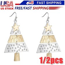 Fashion Alloy Christmas Tree Earrings Drop Dangle Women Party Jewelry New