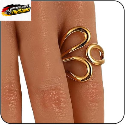 Gold Rings,Non Tarnish Stainless Steel,Chunky Adjustable Thumb Ring,Minimalist K