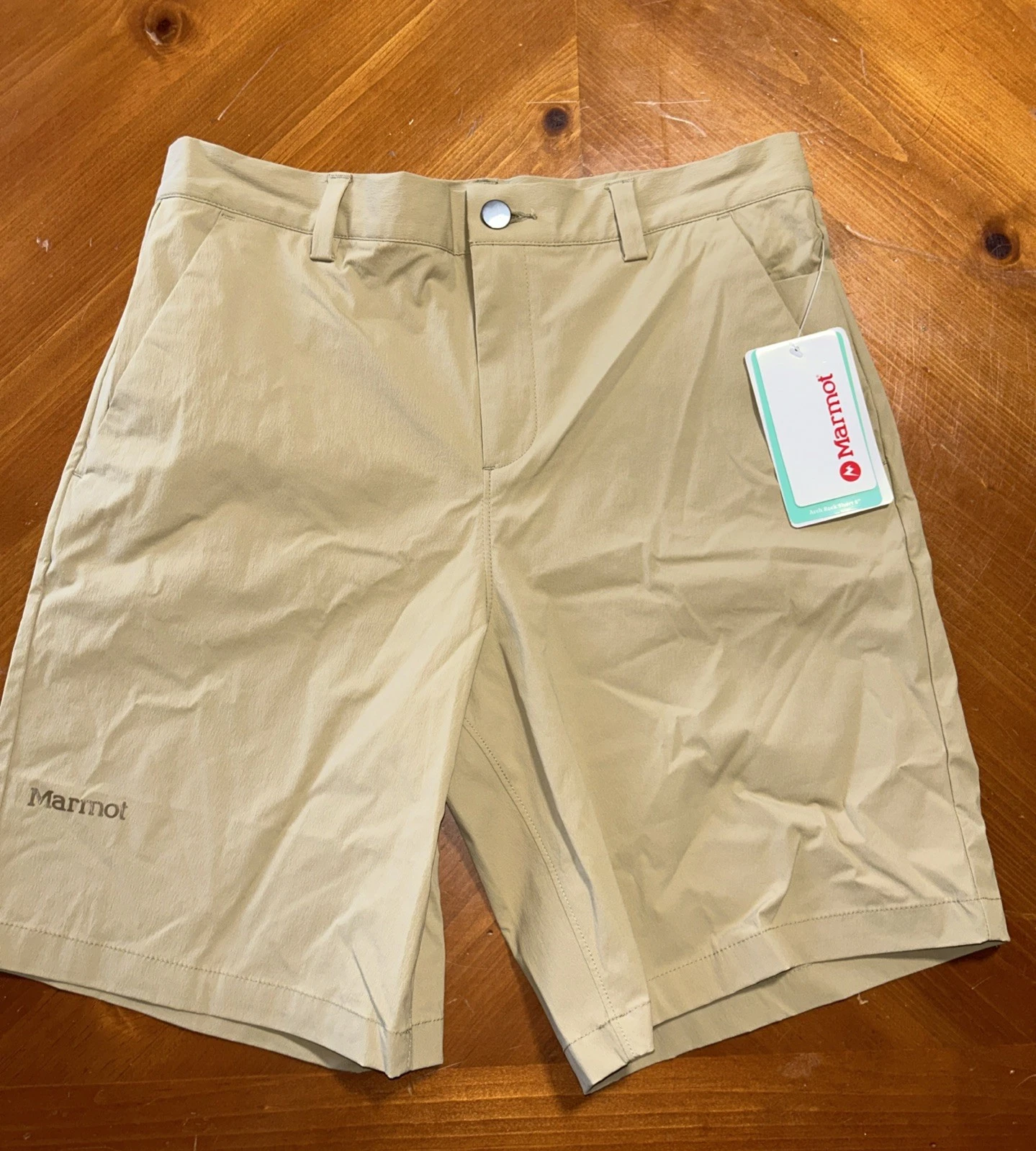 Marmot Men's Size 40 Arch Rock UPF 50 Shorts 8" Khaki NEW Retail $70