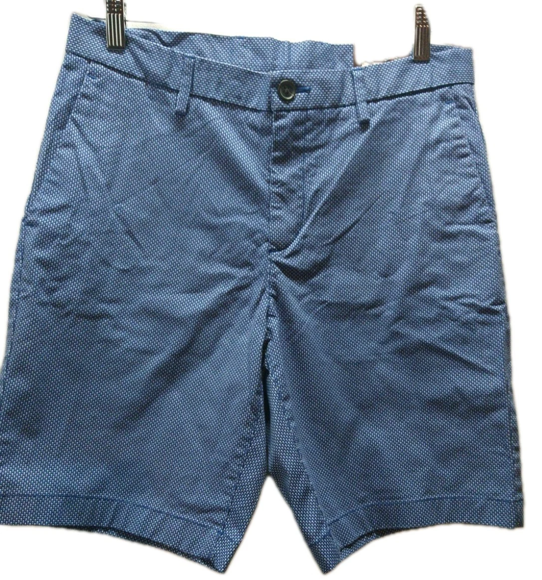 Nwt Michael Kors Shorts Mens 30 Blue Flat Front Chino Golf Casual Pocket Stretch
