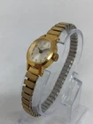 VINTAGE Timex Manual Wind Women's 17mm x 20mm Gold Tone Flex Band Watch