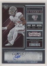 2018 Contenders Draft Picks College Bowl Ticket 8/99 Chase Edmonds #199 Auto 5lp