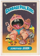 Garbage Pail Kids 1985 Series 1 Junkfood John 2a Matte Base Set Sticker