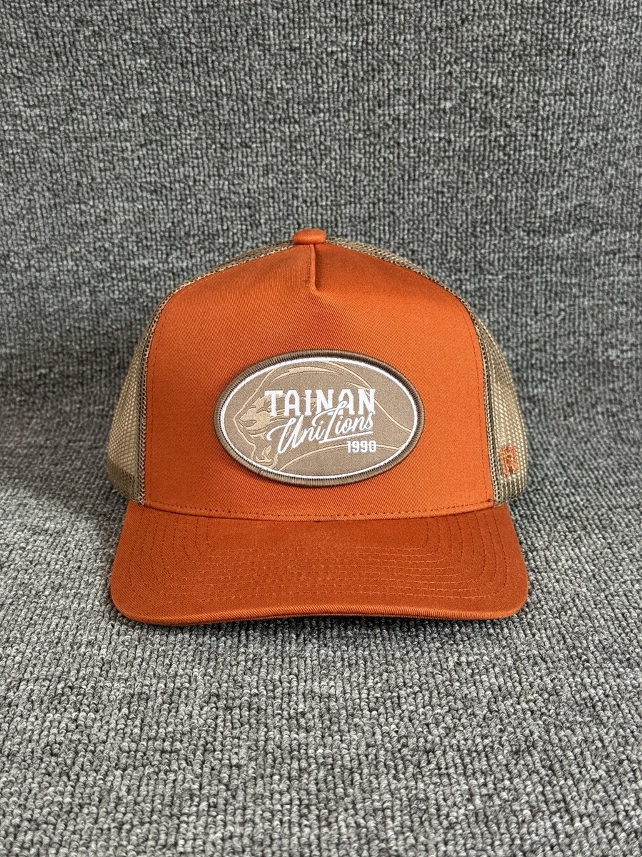 Mitchell & Ness Tainan UniLions 1990 Trucker Snapback Hat Orange Tan