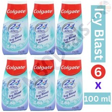 Colgate Icy Blast Whitening 2-In-1 Toothpaste & Mouthwash - Blue - 6 X 100 ml. 23.32 per litre
