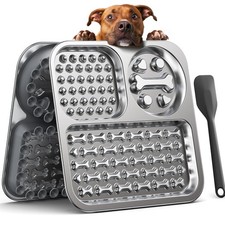 Stainless Steel Lick Mat for Dogs and Cats - FEELNEEDY Large