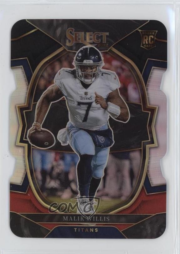2022 Panini Select Concourse Black & Red Prizm Die-Cut Malik Willis #38 7bt
