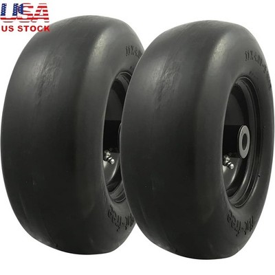 Zero Turn Mower Tire Wheel Assembly 11x4 00 5 Flat Free Smooth Tread 2 Pack New