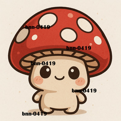 ''Mushroom Guy'' - Chibi Style Art Digital JPEG Printable File