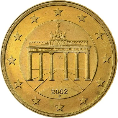 Allemagne, 50 Euro Cent, 2002, Stuttgart, Or nordique, SUP+ - Photo 1/2
