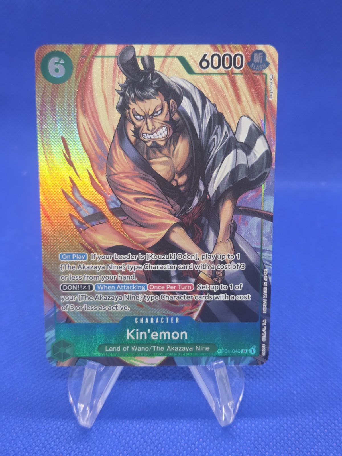 One Piece Romance Dawn Kin’emon OP01-040 Parallel Alternate Alt Art SR NM