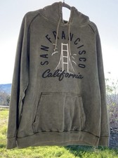 Lane Seven San Francisco California Golden Gate Bridge Distressed Worn Hoodie L