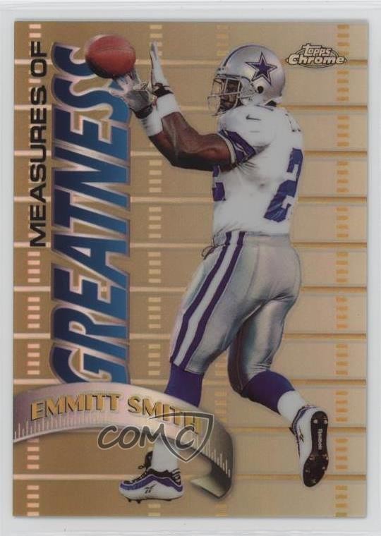 1998 Topps Chrome Measures of Greatness Refractor Emmitt Smith #MG12 HOF n8a