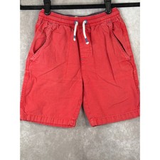 Mini Boden Coral Red Elastic Waist Pull On Drawstring Shorts Kids Size 8y
