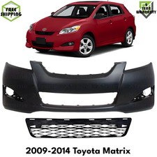 Front Bumper Cover Primed Plastic Bumper Grille For 2009-2014 Toyota Matrix