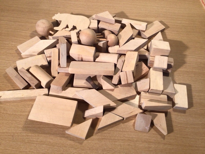 4 lb Box Of Wood Shapes - For Crafts or Other Projects - Smooth Feel