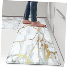 Anti Fatigue Kitchen Rugs and Mats 2 PCS, Comfort Cushion Mat Set, 1/2 Thick 