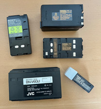 Parts READ Lot of 5 Vintage Sony Toshiba Duracell JVC Camcorder Camera Batteries