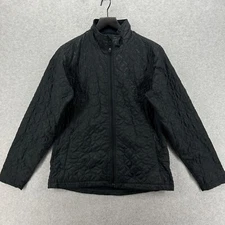 Eastern Mountain Sports Jacket Womens Size Medium Black Quilted Fleece Lined Zip