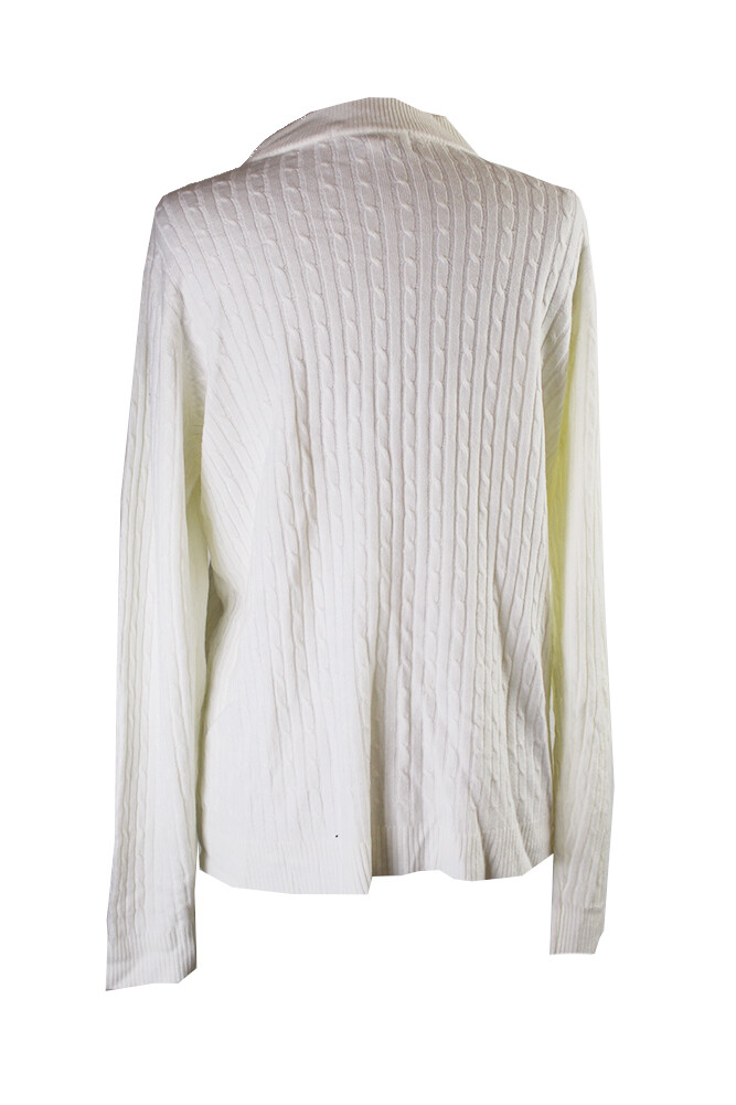 Karen Scott Luxsoft White Ribbed Sweater XL | eBay