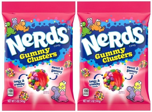 2x Nerds Gominola Grupos Bolsa con Gancho Candy 141g Americano Candy - Imagen 1 de 6