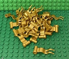 Lego 25 Pieces Pearl Gold Wave Flag / Ninjago / Castle / Disney / Pirates