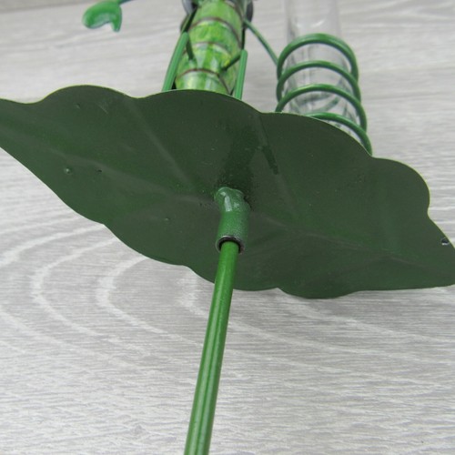 Rain Gauge Garden Metal Stake Decorative Grasshopper Outdoor Yard Decor - Picture 11 of 12