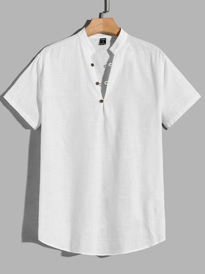 Manfinity Homme Men's Moon Pattern Round Neck Short Sleeve T-Shirt