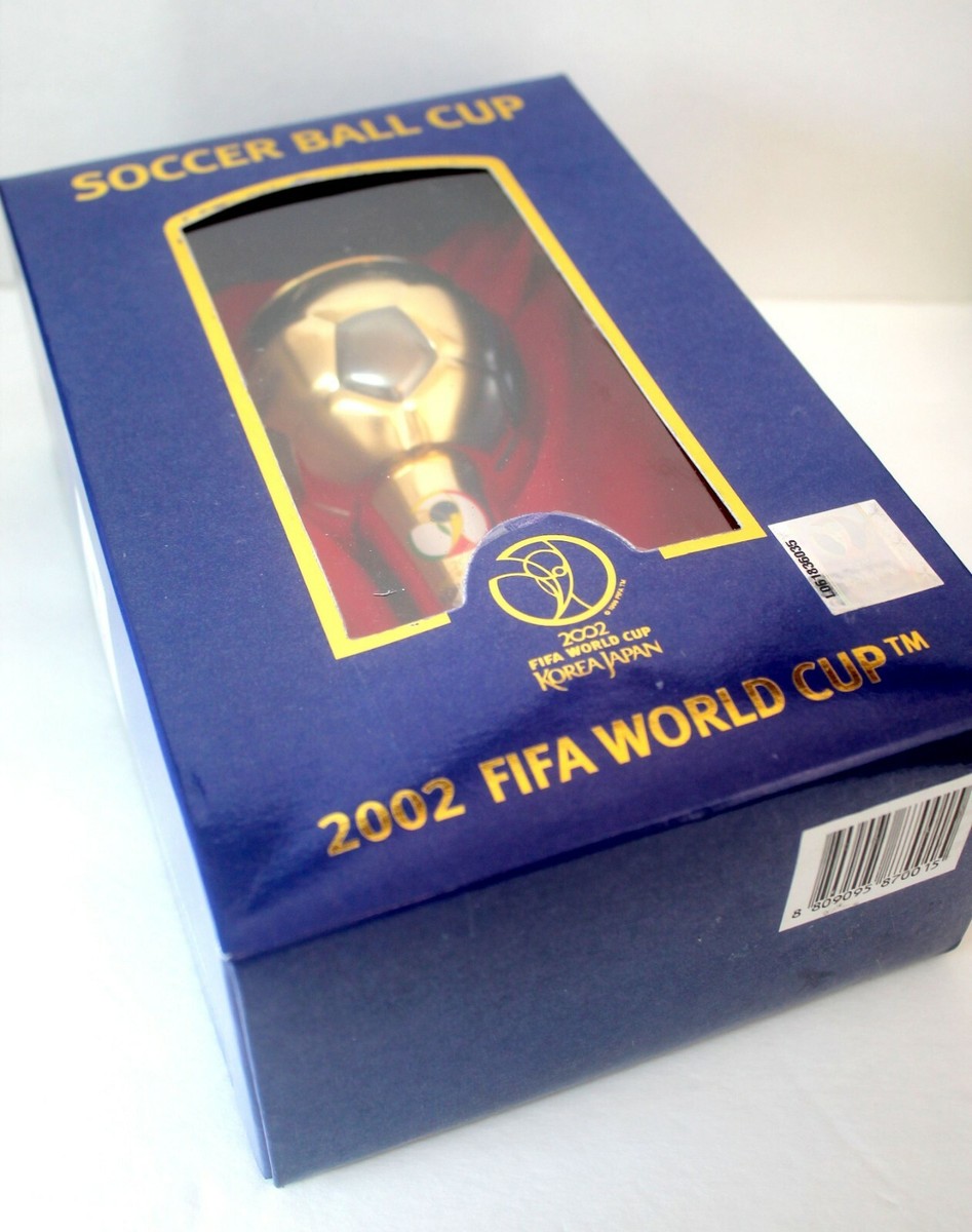 2002 FIFA World Cup 24K Gold & Rhodium Plated Soccer Ball Cup IOP