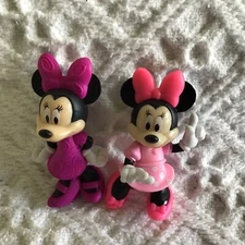 2-Just Play Disney Junior Minnie Mouse Polka Dot Dress & Dark Pink Dress Clean