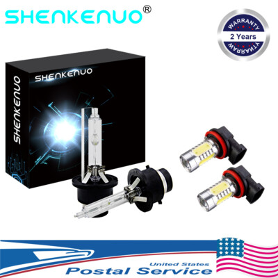 For Acura TL 2007-2008 HID Xenon Headlight Led Fog Light Bulb 6000K White Kit CL
