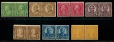 United States #597-603 Mint Line Pairs