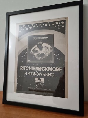 RITCHIE  BLACKMORE Original framed promo ad poster.1976.Frame size 53cm x 43cm
