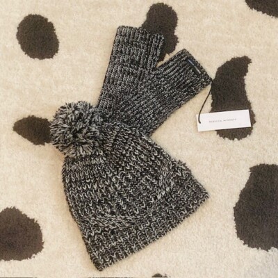 NWT $70 Rebecca Minkoff Marled Black White Warm Winter  display picture 1