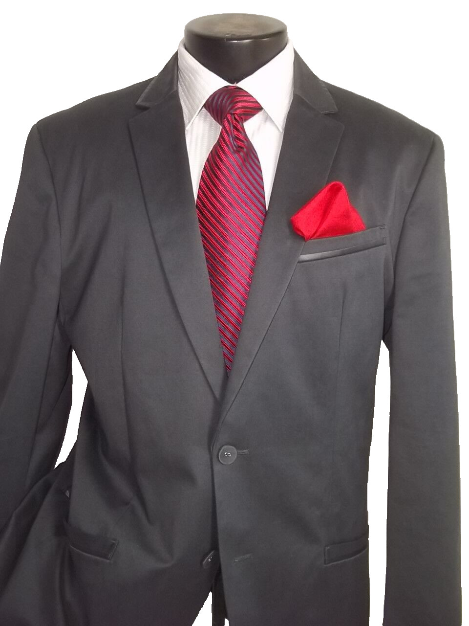 ]] Armani Exchange Solid Gray 2Button Cotton Mode… - image 4