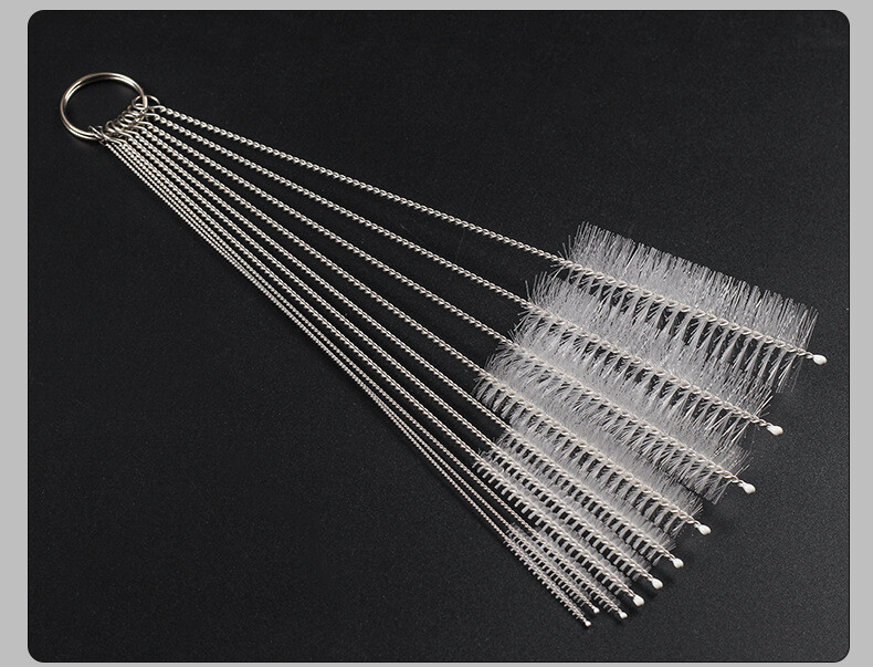 10X Nylon Stainless Steel Pipe Cleaners Brush Smoking Tobacco Pipe