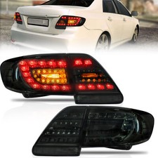VLAND LED Tail Lights For 2011 2012 2013 Toyota Corolla Smoked Lens Rearlamp L+R
