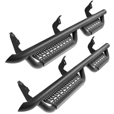 Carbon Steel Running Boards Fit For 2019-2025 Ford Ranger SuperCrew Cab Black