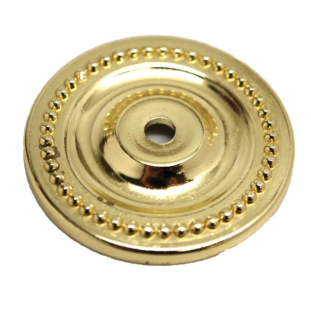 LOT 10 LAUREY Polished Brass Round Knob Backplate Door Hardware