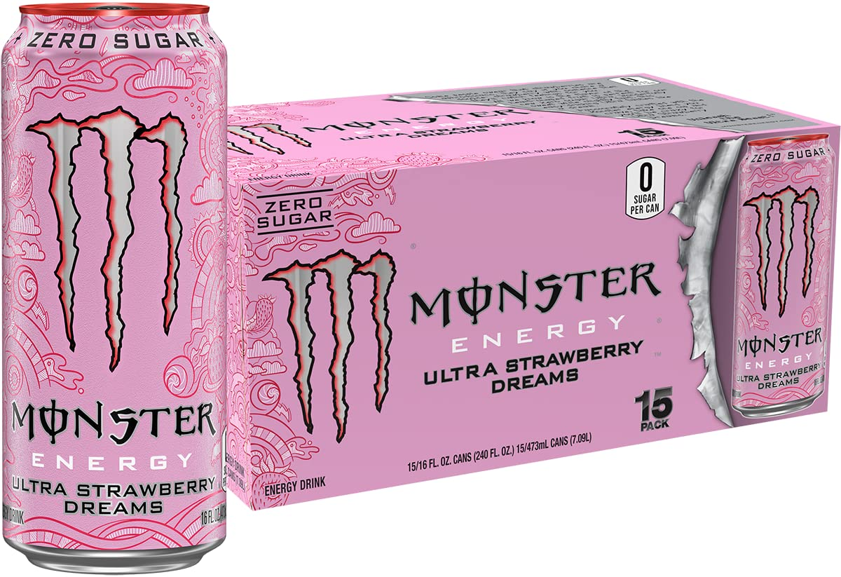 【未開封新品】 ラブブ THE MONSTERS Energy 1BOX Monster Energy Ultra Strawberry Dreams, Sugar Free Energy