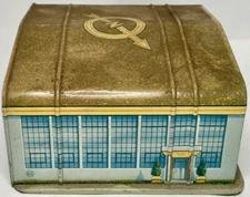 Marx Pre-War Tin Litho Airplane Hangar - Some dents - TOY-0104-D