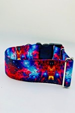 2 inch Wide Colorful Galaxy Big Dog Collar Quick Release Adjustable USA Made