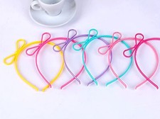 100 Mixed Color Plastic Bows Hair Tiara Princess Headband Hair band Party Favors