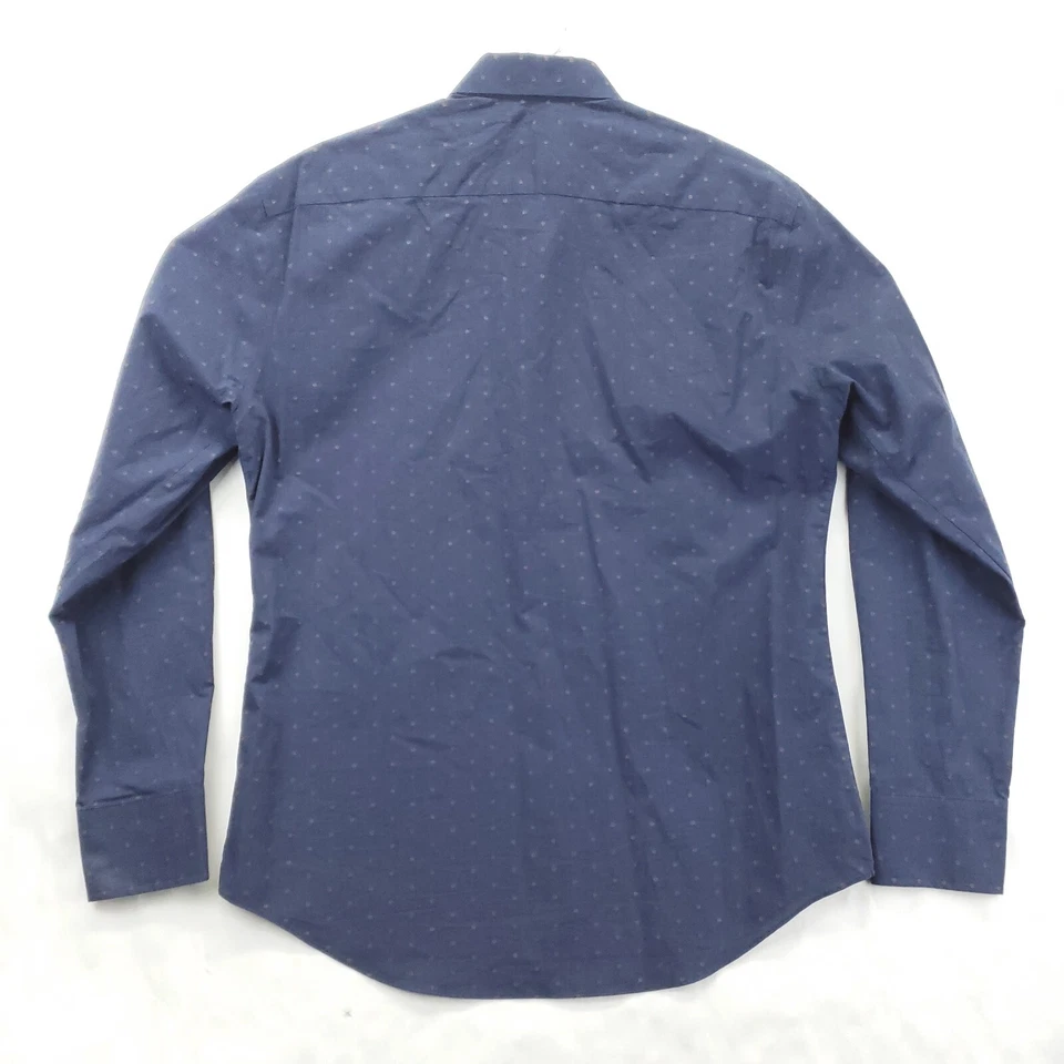 Camisa Zachary Prell Para Hombre Grande Azul 100% Algodón Manga Larga Clásica Abotonada Foto 2 de 4