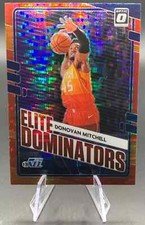2020-21 Donovan Mitchell SP #15 Contenders Optic Elite Dominators Red Pulsar