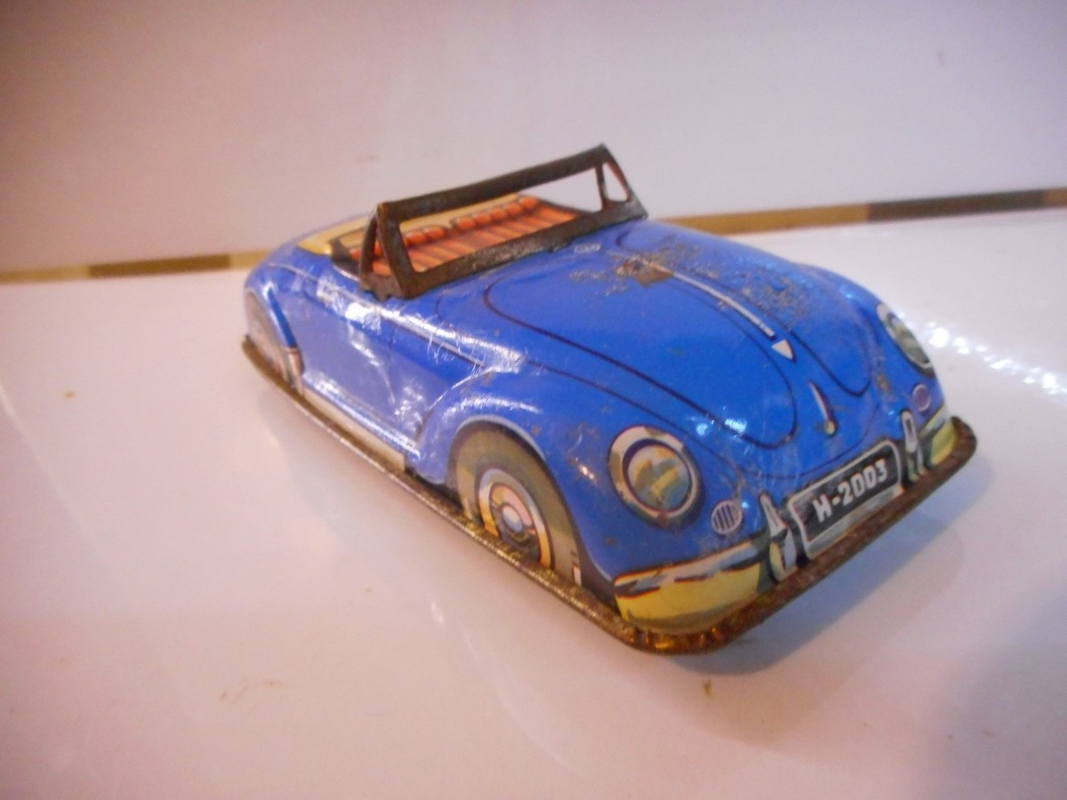 Voiture Ancienne JOYAX Volkswagen Coccinelle – Jouet En Tôle à Friction (TRES BON ETAT)